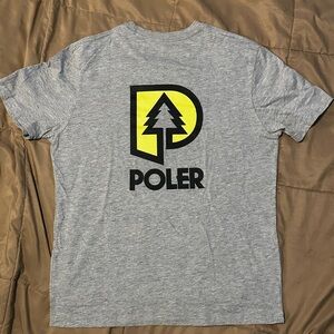 Poler Medium Tee gray and yellow size Medium